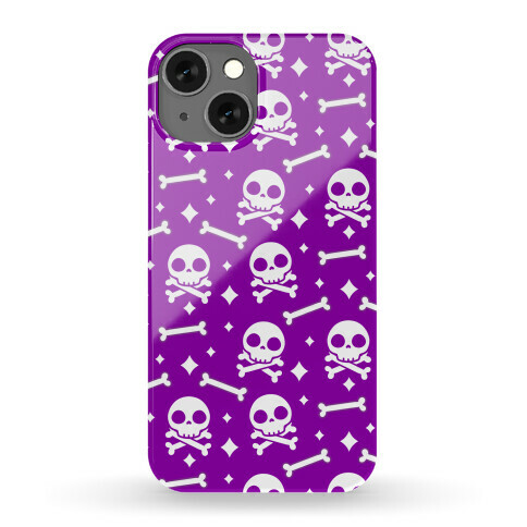 Cute Skull N' Bones Pattern (Purple) Phone Case
