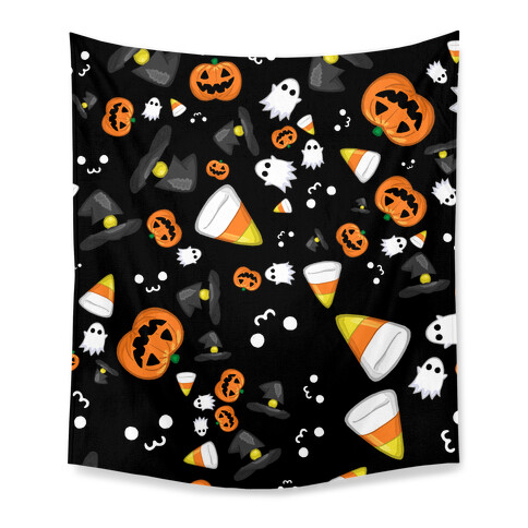 Spoopy Halloween Pattern Tapestry