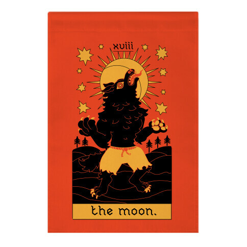 The Moon Werewolf Tarot Garden Flag