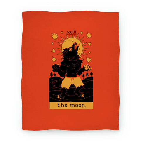 The Moon Werewolf Tarot Blanket