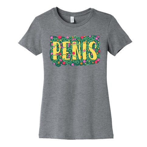 Hidden Penis Typography Womens T-Shirt