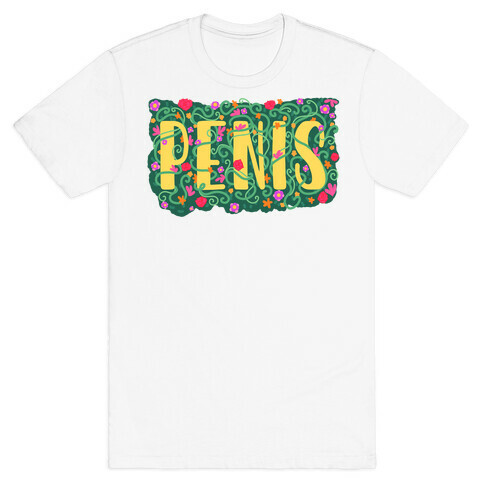 Hidden Penis Typography T-Shirt
