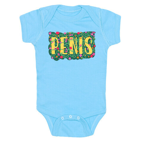 Hidden Penis Typography Baby One-Piece