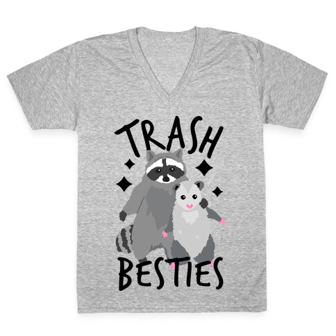 Trash Besties V-Neck Tee Shirt