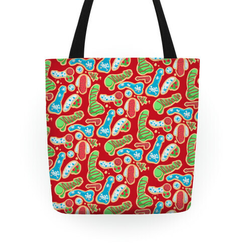 Phallic Christmas Cookies Tote