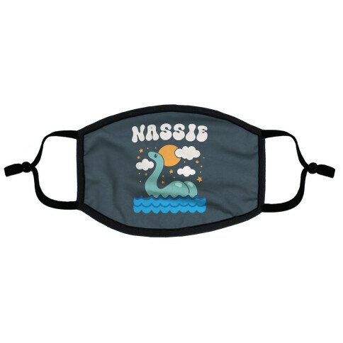 Nassie Lochness Monster Butt Parody Flat Face Mask