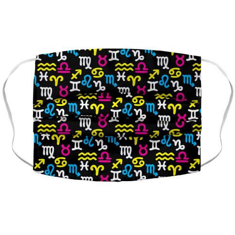 CMYK Astrology Pattern Accordion Face Mask