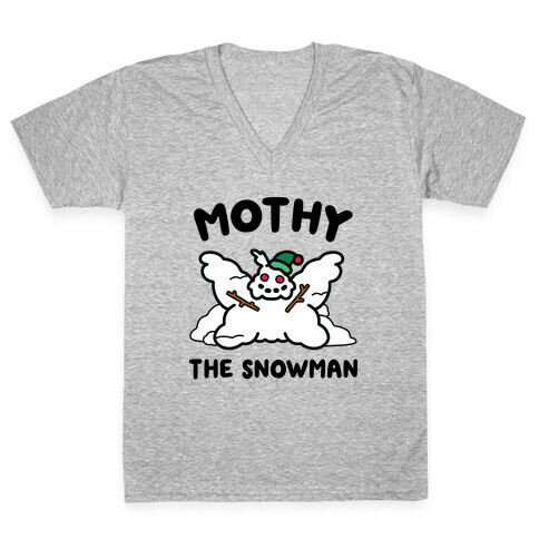 Mothy the Snowman V-Neck Tee Shirt