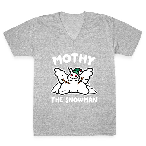 Mothy the Snowman V-Neck Tee Shirt