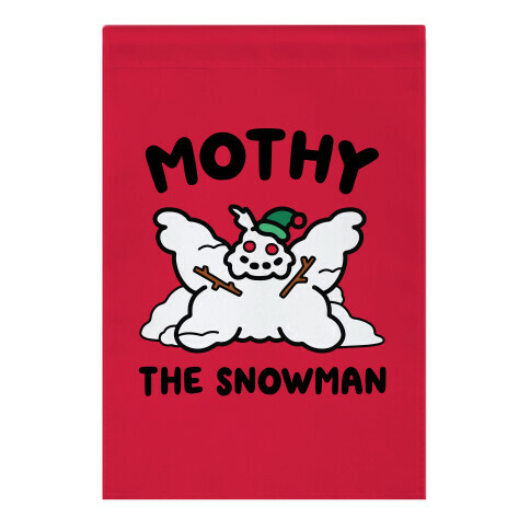 Mothy the Snowman Garden Flag