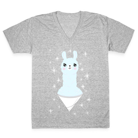 Llama Snow Cone V-Neck Tee Shirt