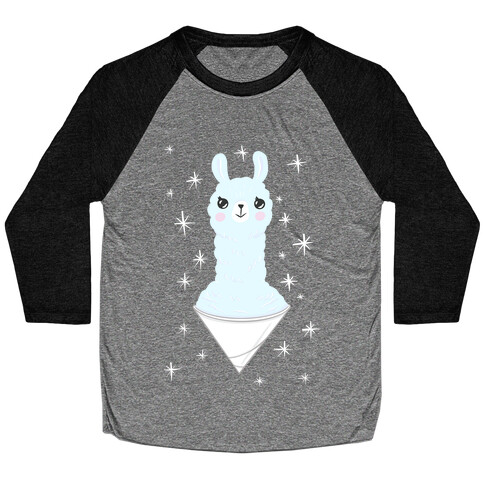 Llama Snow Cone Baseball Tee