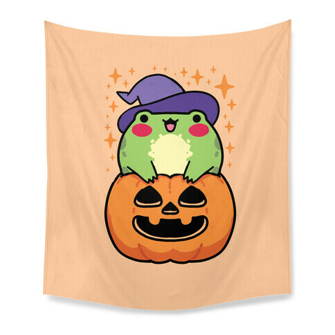 Cute Halloween Frog Tapestry