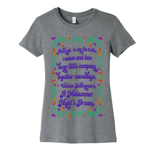  A Midsummer Night's Dream Quote Womens T-Shirt