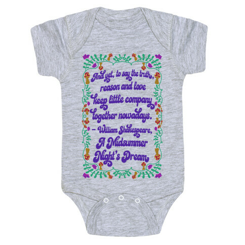  A Midsummer Night's Dream Quote Baby One-Piece