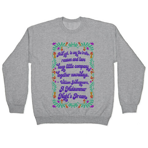  A Midsummer Night's Dream Quote Pullover