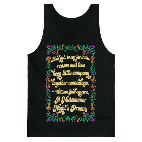  A Midsummer Night's Dream Quote Tank Top