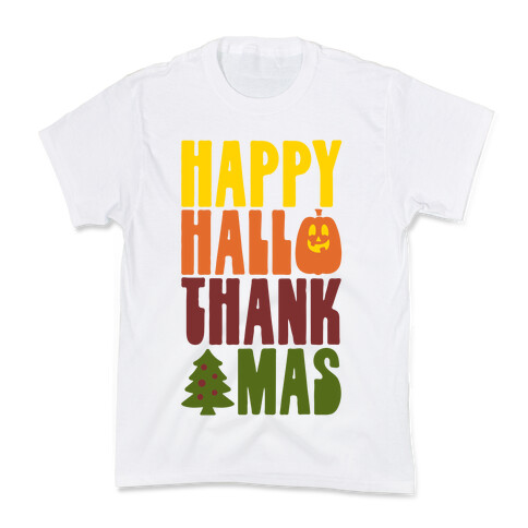 Happy Hallothankmas Kids T-Shirt