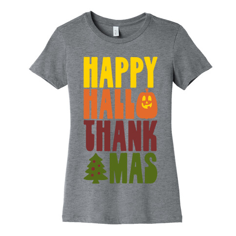 Happy Hallothankmas Womens T-Shirt