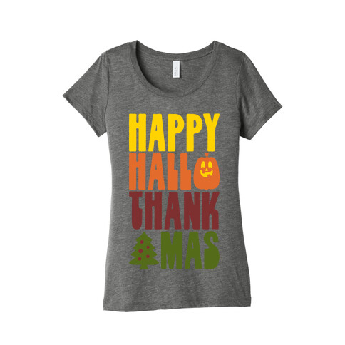 Happy Hallothankmas Womens T-Shirt