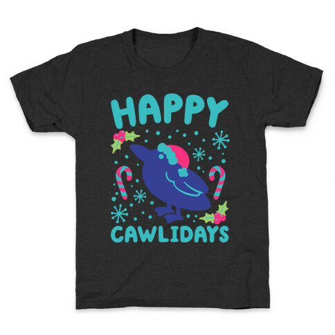 Happy Cawlidays Crow Holiday Parody Kids T-Shirt