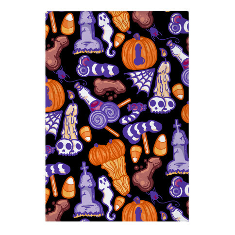 Halloweenies Pattern Garden Flag