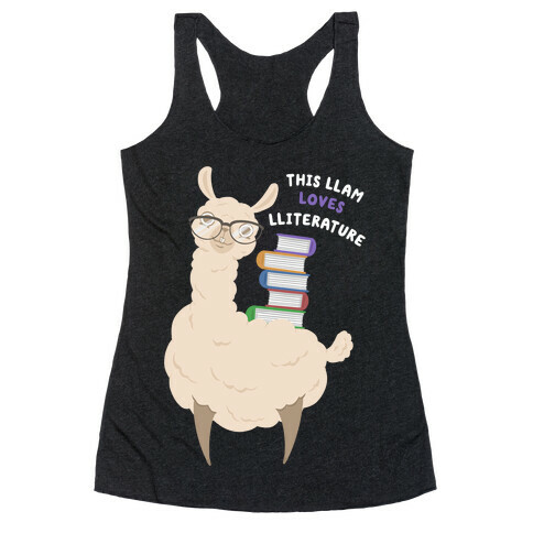 This Llam Loves Lliterature Racerback Tank Top