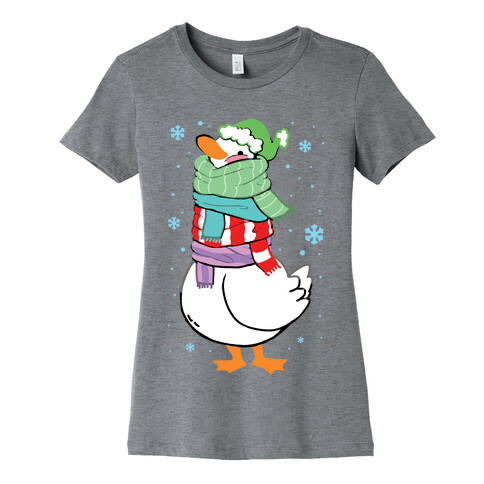 Scarf Duck Womens T-Shirt