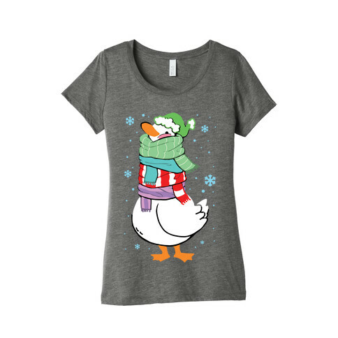 Scarf Duck Womens T-Shirt