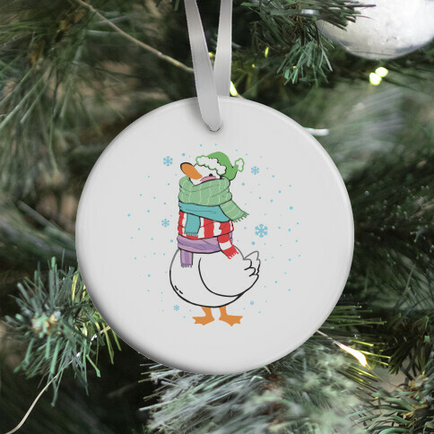 Scarf Duck Ornament