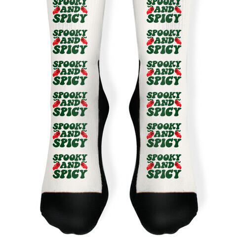 Spooky and Spicy Ghost Peppers Sock