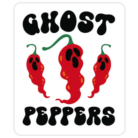 Ghost Peppers Die Cut Sticker