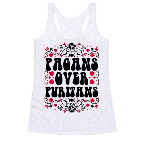 Pagans Over Puritans Racerback Tank Top