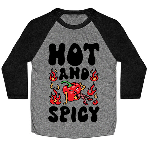 Hot And Spicy Pepper  Baseball Tee