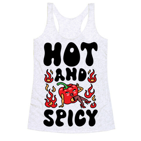 Hot And Spicy Pepper  Racerback Tank Top