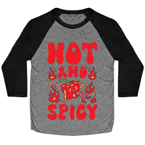 Hot And Spicy Pepper  Baseball Tee