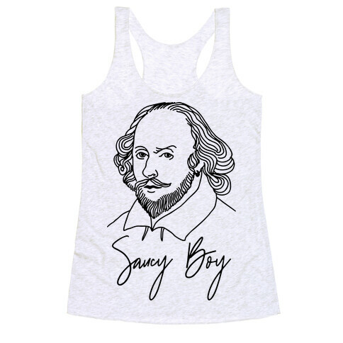 Saucy Boy William Shakespeare Racerback Tank Top