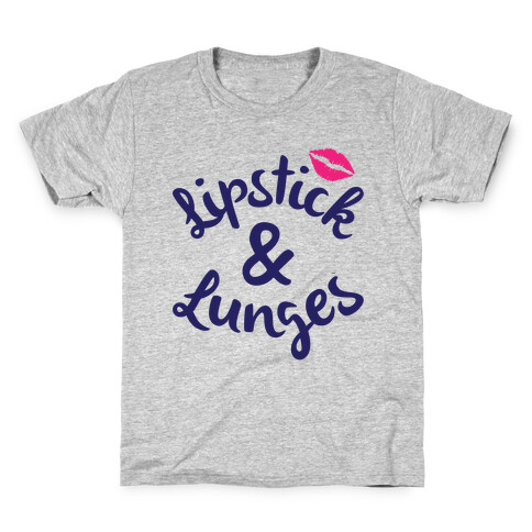 Lipstick And Lunges Kids T-Shirt