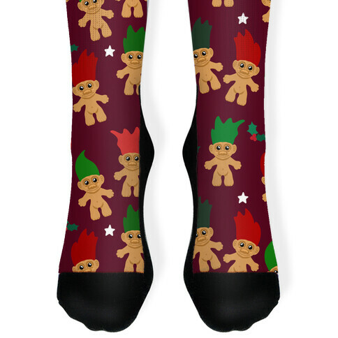 Christmas Trolls Pattern Sock