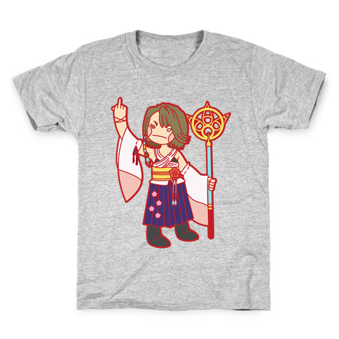 Yuna Giving The Finger Kids T-Shirt