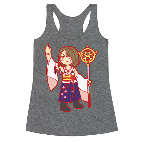 Yuna Giving The Finger Racerback Tank Top