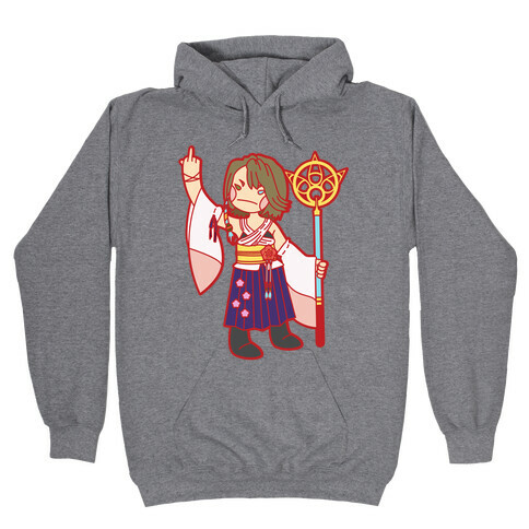 Yuna Giving The Finger Hooded Sweatshirt