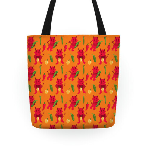 Spicy Demons Pattern Tote