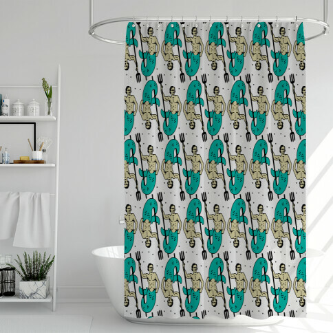 POEseidon Pattern  Shower Curtain