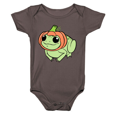 Frog In A Pumpkin Hat Baby One-Piece