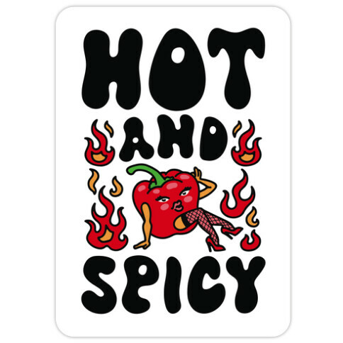 Hot And Spicy Pepper  Die Cut Sticker