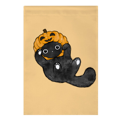 Halloween Pumpkin Cat  Garden Flag