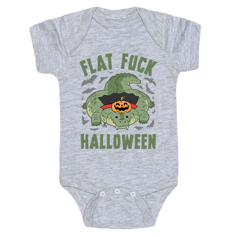 Flat F*** Halloween Baby One-Piece