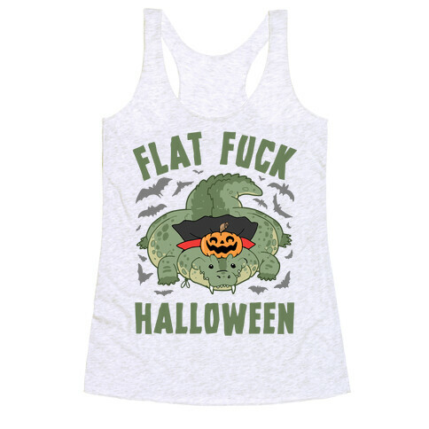 Flat F*** Halloween Racerback Tank Top