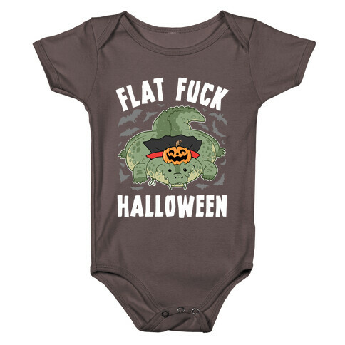 Flat F*** Halloween Baby One-Piece